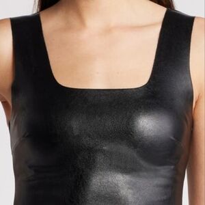 COMMANDO FAUX  PATENT LEATHER CROP TOP